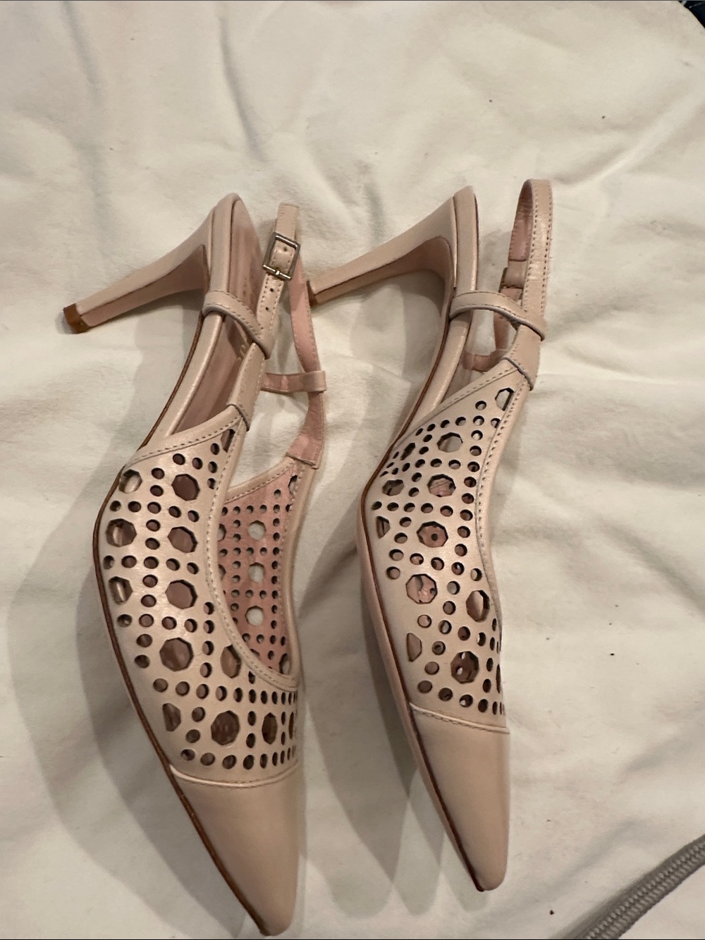 kate spade Blush Nude Pointed Slingback Heels - Picture 7 of 11